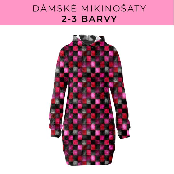 DÁMSKÝ střih - Mikinošaty 2-3 barvy