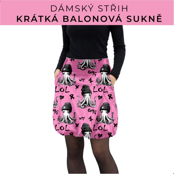 Dámský střih - balonová krátká sukně