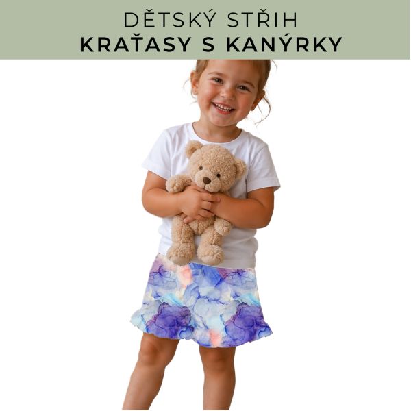Dětský střih - Kraťásky s kanýrkem