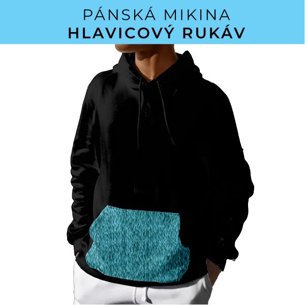 PÁNSKÝ střih - mikina s kapucí