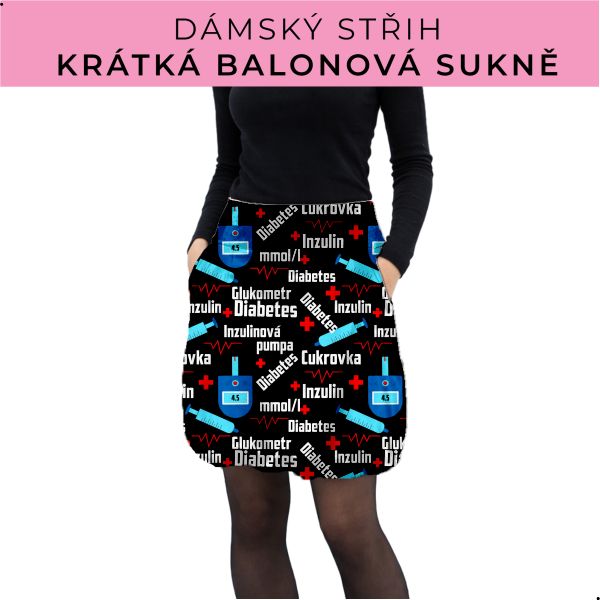 Dámský střih - balonová krátká sukně