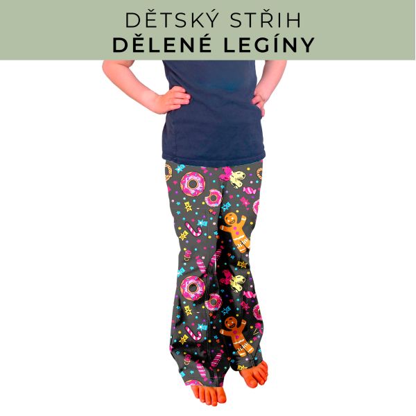 Dětský střih - Dělené legíny