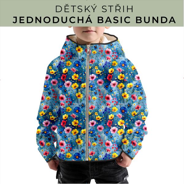 Dětský střih - jednoduchá dětská BASIC  bunda