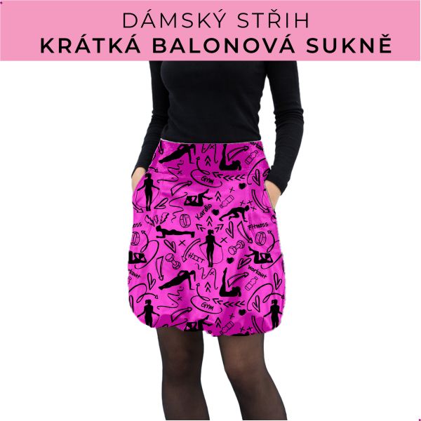 Dámský střih - balonová krátká sukně