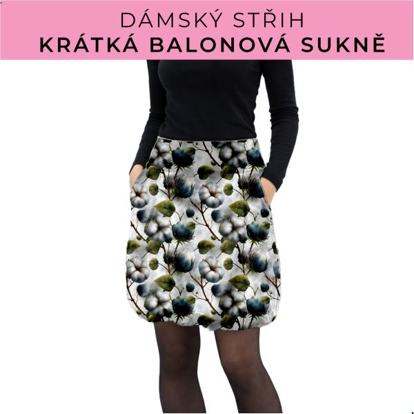 Dámský střih - balonová krátká sukně