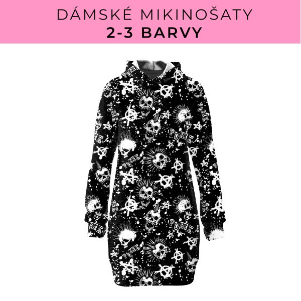 DÁMSKÝ střih - Mikinošaty 2-3 barvy