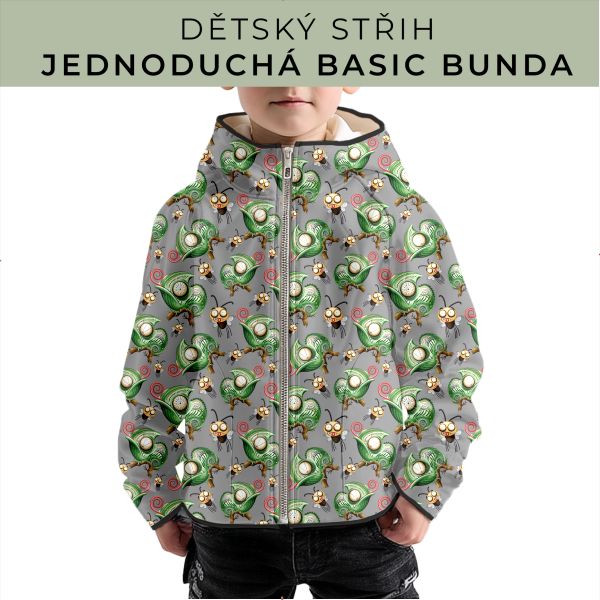 Dětský střih - jednoduchá dětská BASIC  bunda
