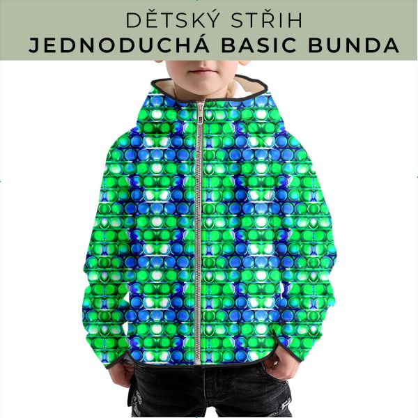 Dětský střih - jednoduchá dětská BASIC  bunda