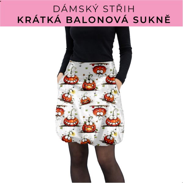 Dámský střih - balonová krátká sukně
