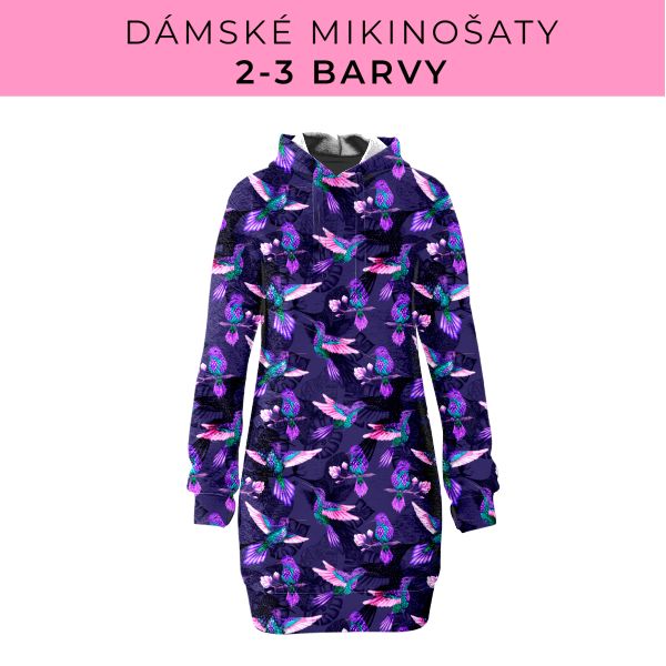 DÁMSKÝ střih - Mikinošaty 2-3 barvy
