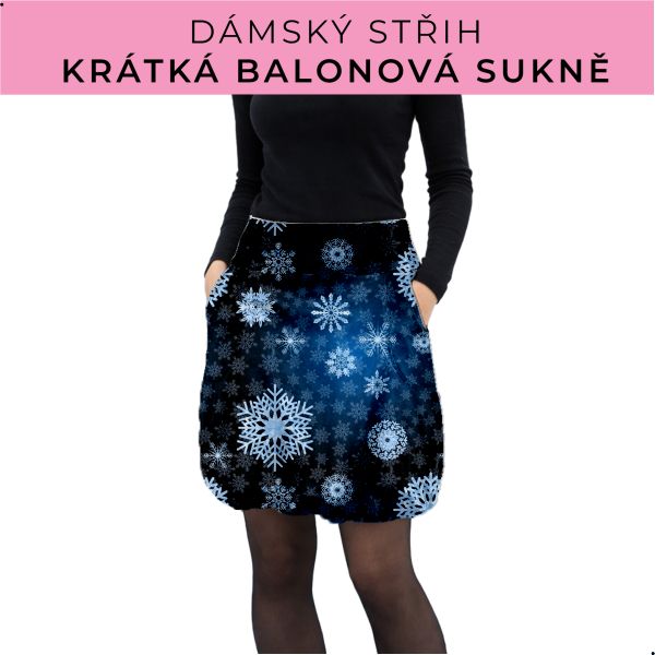 Dámský střih - balonová krátká sukně