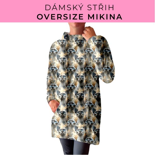 DÁMSKÝ střih - Oversize mikina