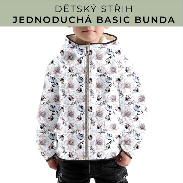 Dětský střih - jednoduchá dětská BASIC  bunda