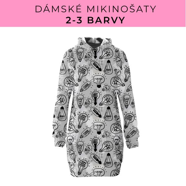 DÁMSKÝ střih - Mikinošaty 2-3 barvy