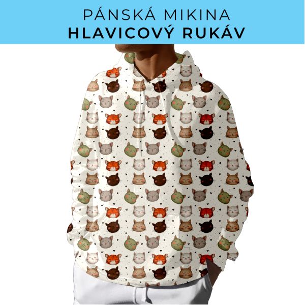 PÁNSKÝ střih - mikina s kapucí