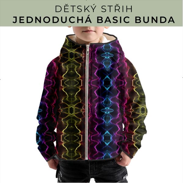 Dětský střih - jednoduchá dětská BASIC  bunda