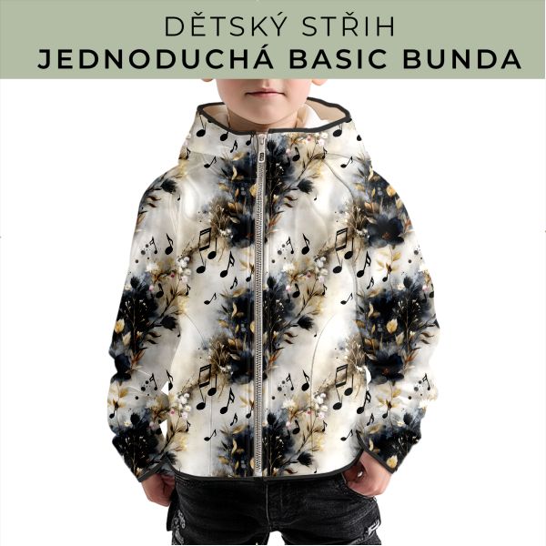Dětský střih - jednoduchá dětská BASIC  bunda
