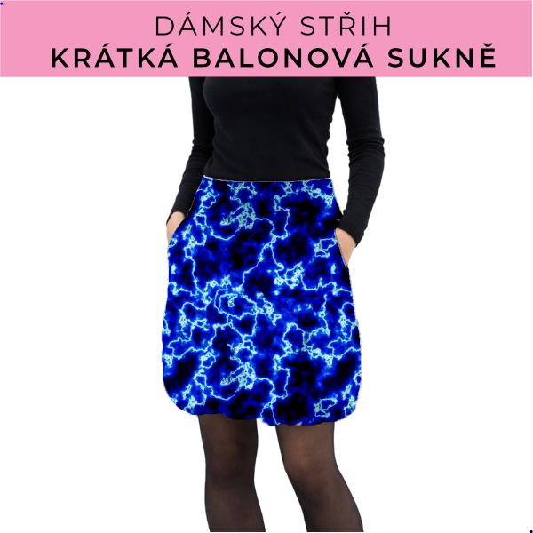 Dámský střih - balonová krátká sukně