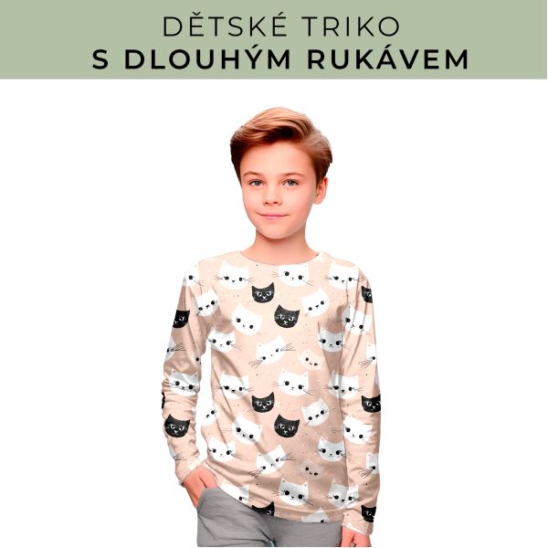 DĚTSKÝ střih - triko dlouhý rukáv