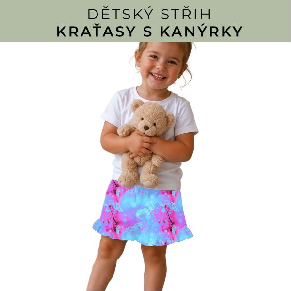 Dětský střih - Kraťásky s kanýrkem