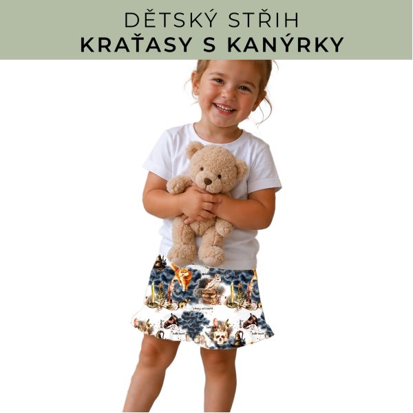 Dětský střih - Kraťásky s kanýrkem