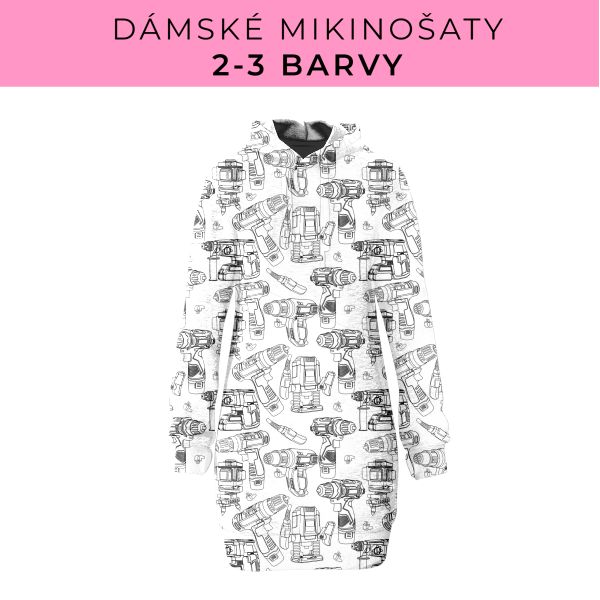 DÁMSKÝ střih - Mikinošaty 2-3 barvy