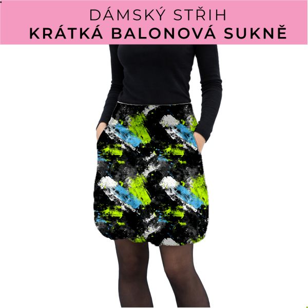 Dámský střih - balonová krátká sukně