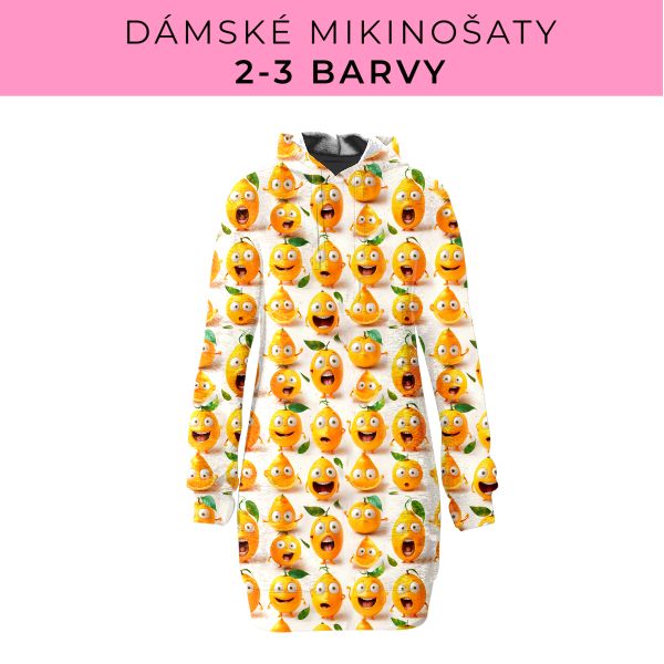 DÁMSKÝ střih - Mikinošaty 2-3 barvy