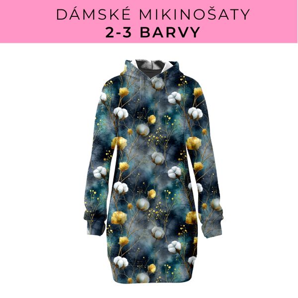 DÁMSKÝ střih - Mikinošaty 2-3 barvy