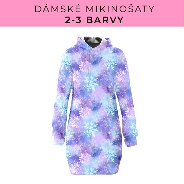 DÁMSKÝ střih - Mikinošaty 2-3 barvy