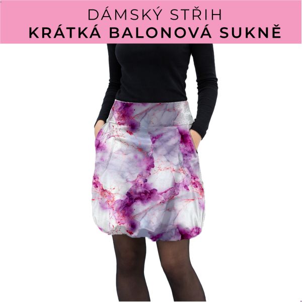 Dámský střih - balonová krátká sukně