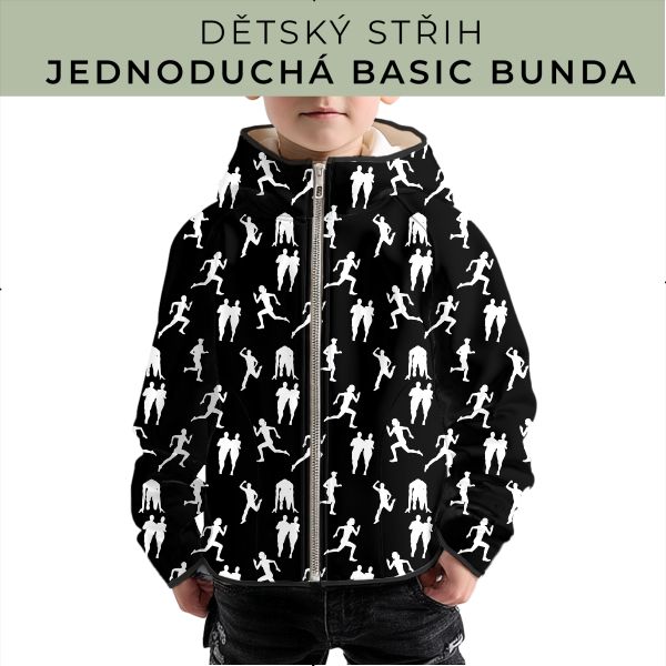 Dětský střih - jednoduchá dětská BASIC  bunda