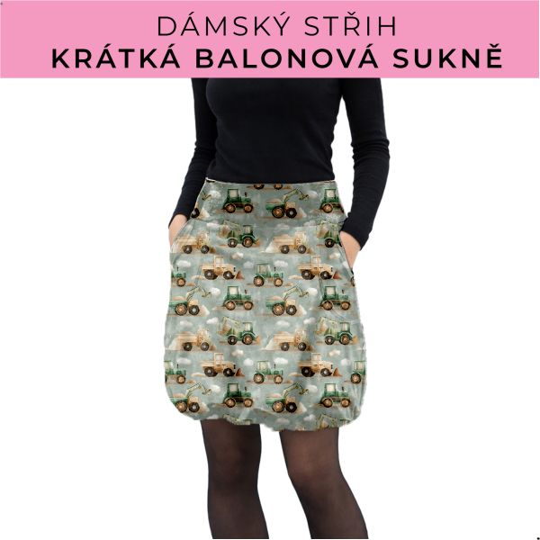 Dámský střih - balonová krátká sukně