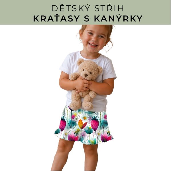 Dětský střih - Kraťásky s kanýrkem