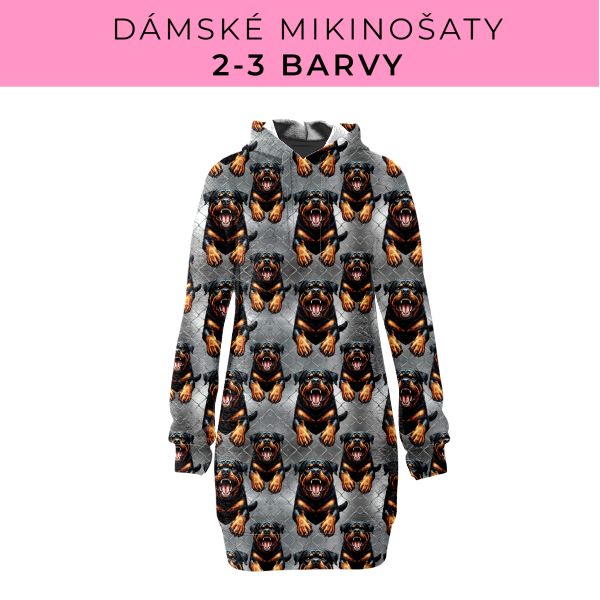 DÁMSKÝ střih - Mikinošaty 2-3 barvy