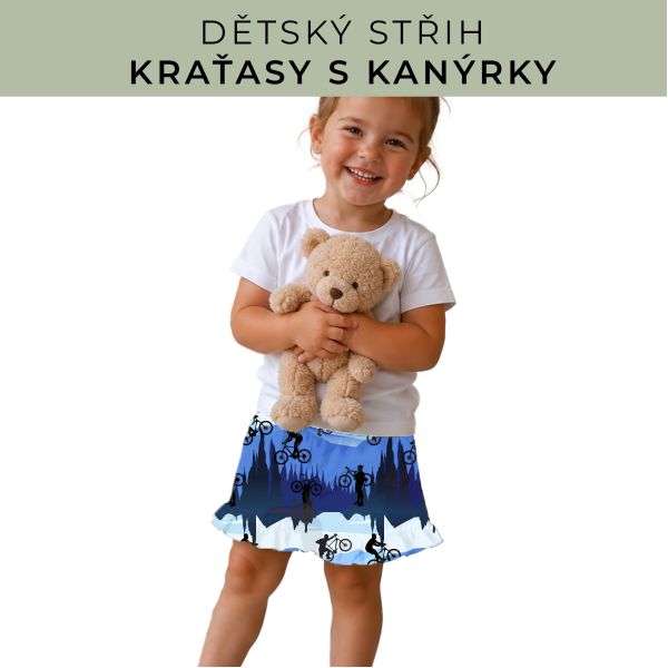 Dětský střih - Kraťásky s kanýrkem