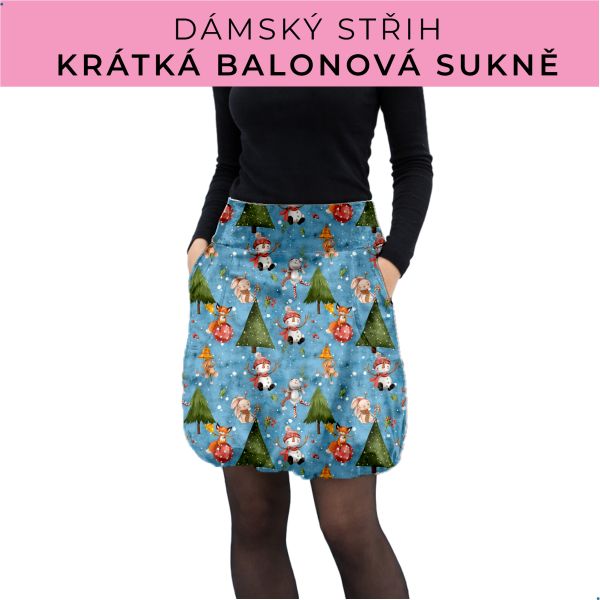 Dámský střih - balonová krátká sukně