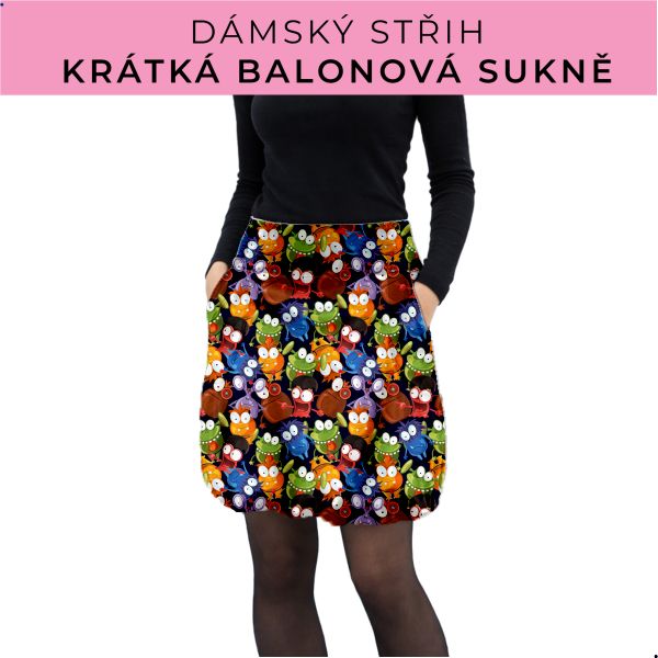 Dámský střih - balonová krátká sukně