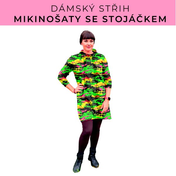 Dámský střih - mikinové šaty se stojáčkem