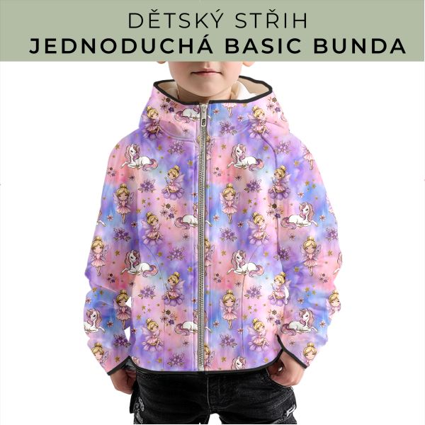 Dětský střih - jednoduchá dětská BASIC  bunda