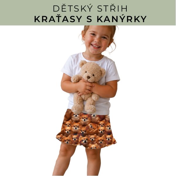 Dětský střih - Kraťásky s kanýrkem