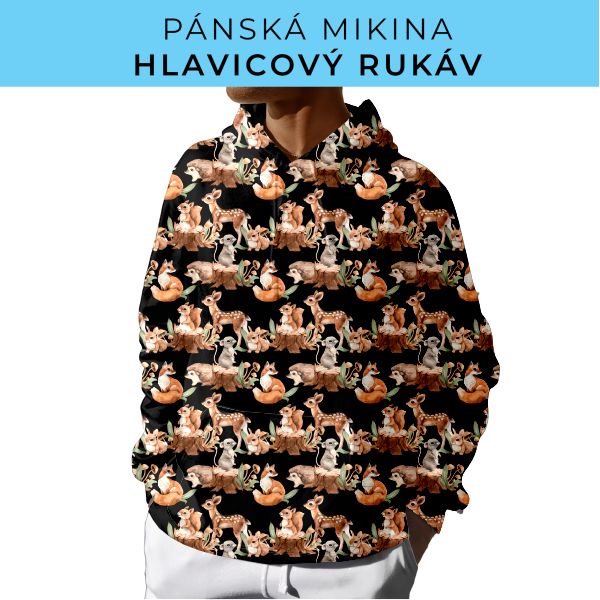 PÁNSKÝ střih - mikina s kapucí