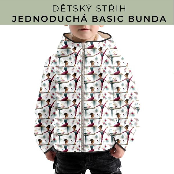 Dětský střih - jednoduchá dětská BASIC  bunda