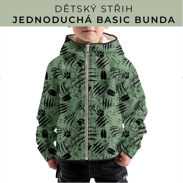 Dětský střih - jednoduchá dětská BASIC  bunda