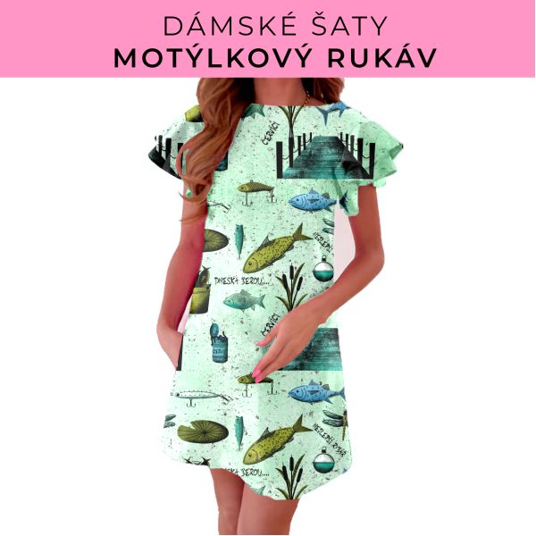 DÁMSKÝ střih - šaty s motýlkovým rukávem
