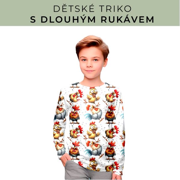 DĚTSKÝ střih - triko dlouhý rukáv