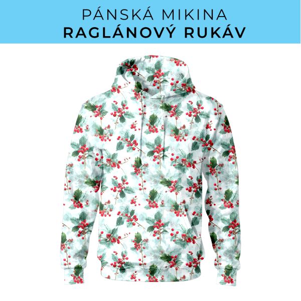 PÁNSKÝ střih - mikina raglan ZÁKLADNÍ s kapucí