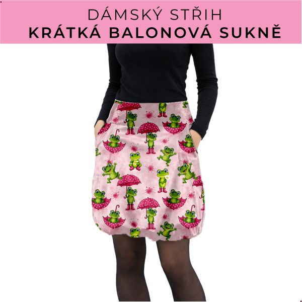 Dámský střih - balonová krátká sukně