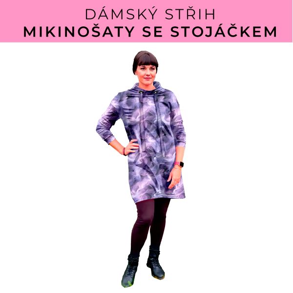 Dámský střih - mikinové šaty se stojáčkem
