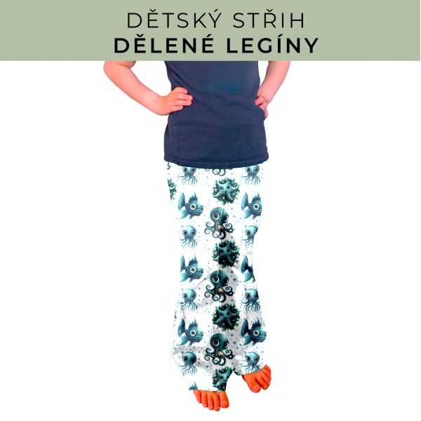Dětský střih - Dělené legíny